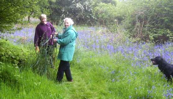 Mum, Grandma and Jed in Snowdrop valley