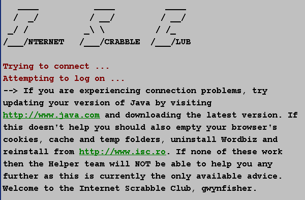 Internet scrabble club