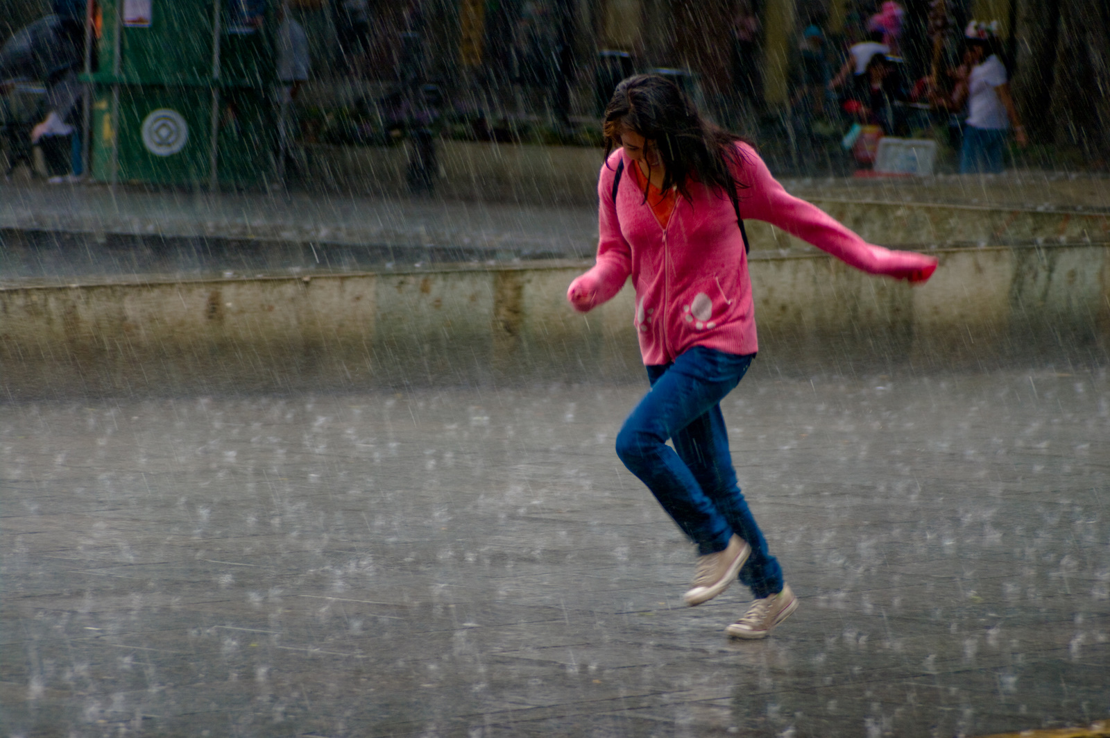 Skipping in the rain